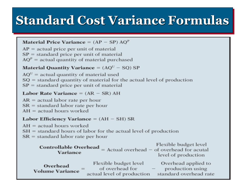 Standard Costing and Variance Analysis: